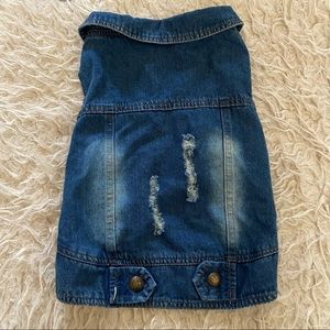 Denim dog jacket